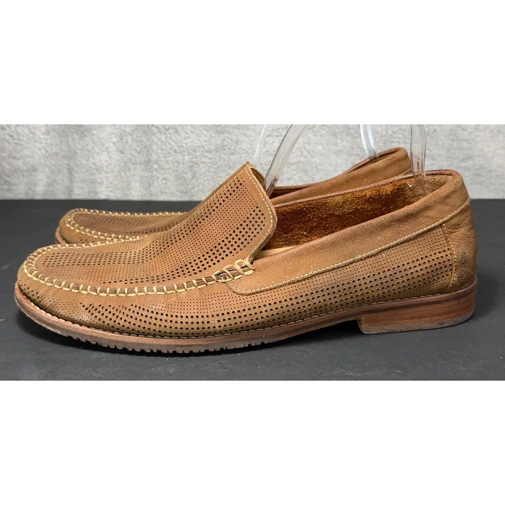 Tommy Bahama Felton Loafers Mens 11.5 Perforated Leather Slip On TFM00228-282